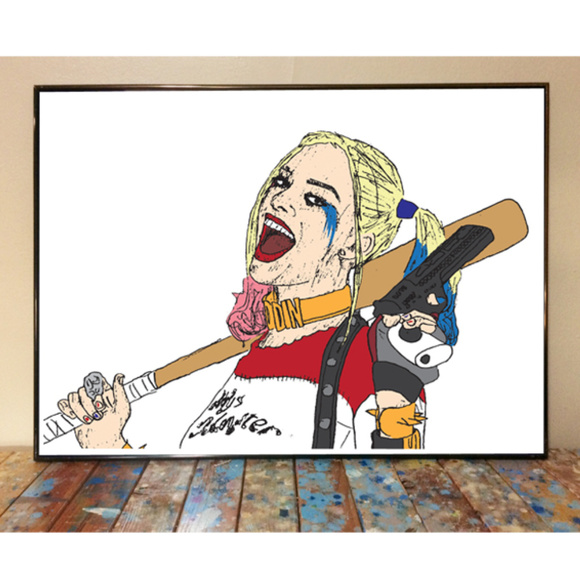 LETMEDRAWYOURPICTURE Other - 11x17 HARLEY QUINN MARGOT ROBBIE ART PRINT